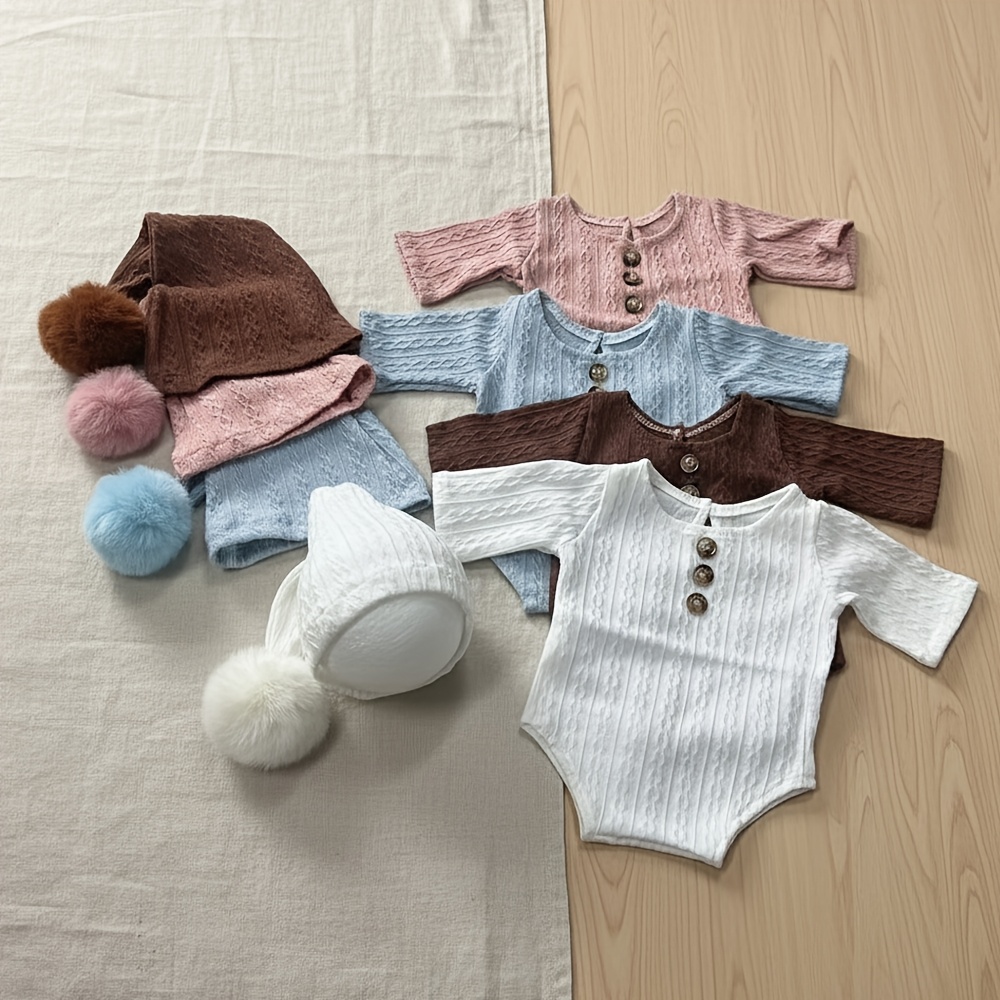 Baby Clothing Newborn - Newborn Photography Props Romper Long Tail