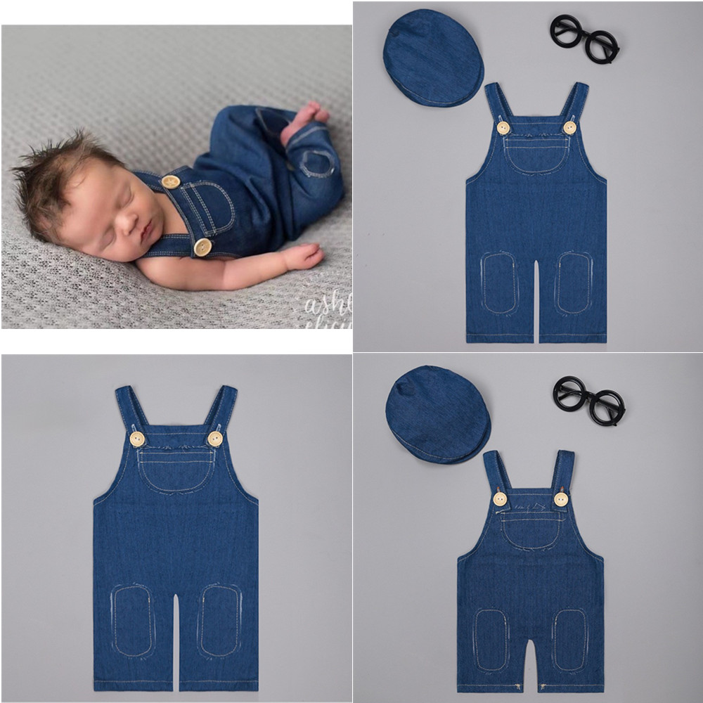Baby Clothing Next - ❤️Newborn Photography Clothing Denim Overalls Studio