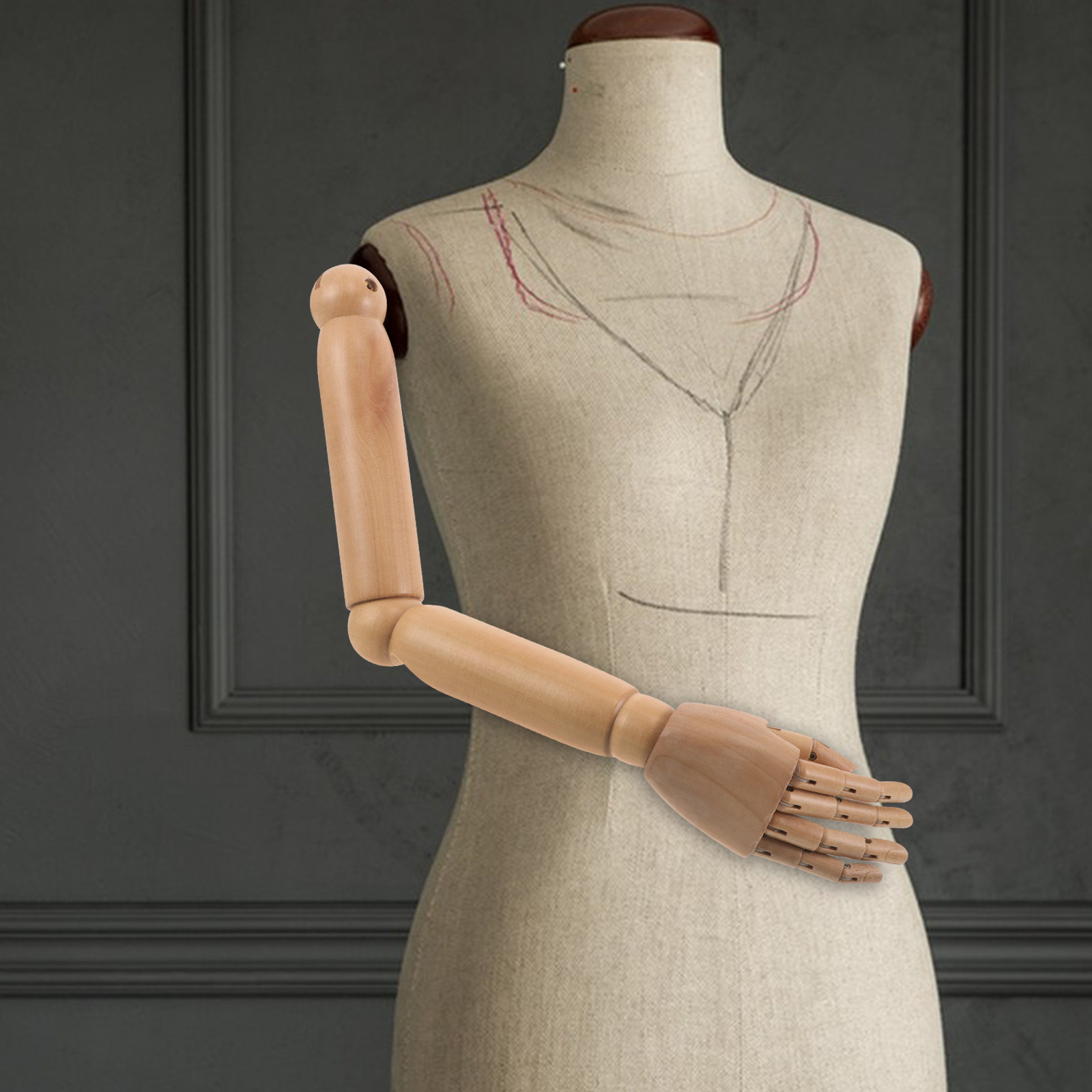 1Pair Natural Wooden Mannequin - Baby Clothing Drawing review and price